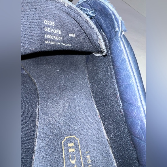 💥Women Coach GeeGee Navy Blue Signature w/Jacquard Leather Trim Sneakers Size 10 - Picture 6 of 8